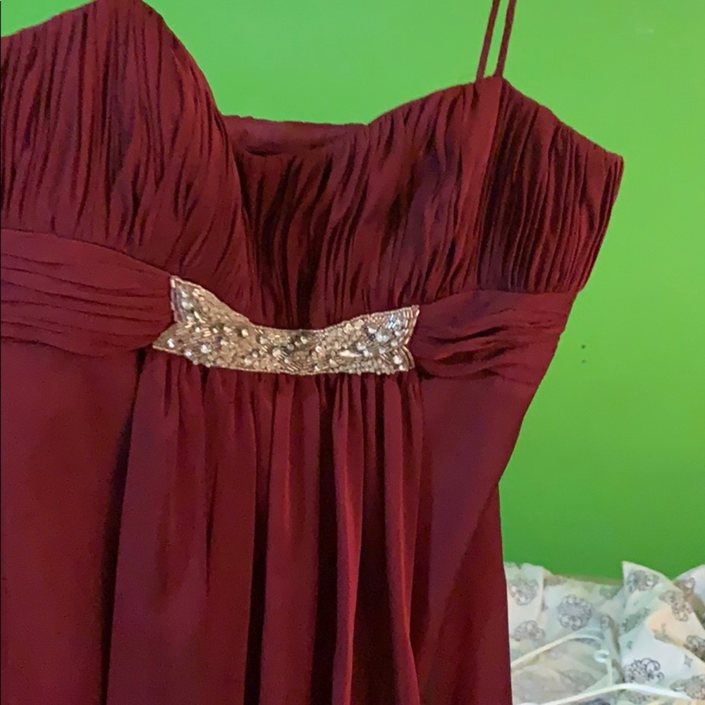 Formal/prom, Maroon Spaghetti strap dress